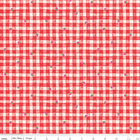 PRESALE The World of Strawberry Shortcake Gingham Red Yardage for Riley Blake Designs | C18562-RED