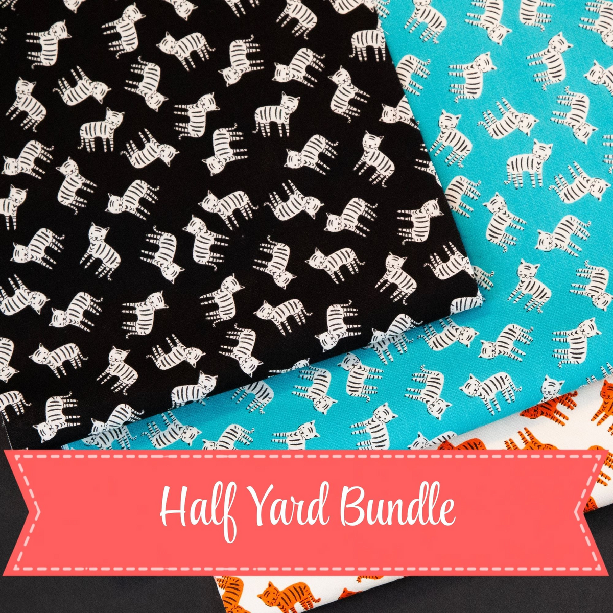 PRESALE Half Yard Bundle Small Meow Cats | 1 800 Calico by Alexia Abegg for Ruby Star Society | 3 Half Yards | Curated Bundle