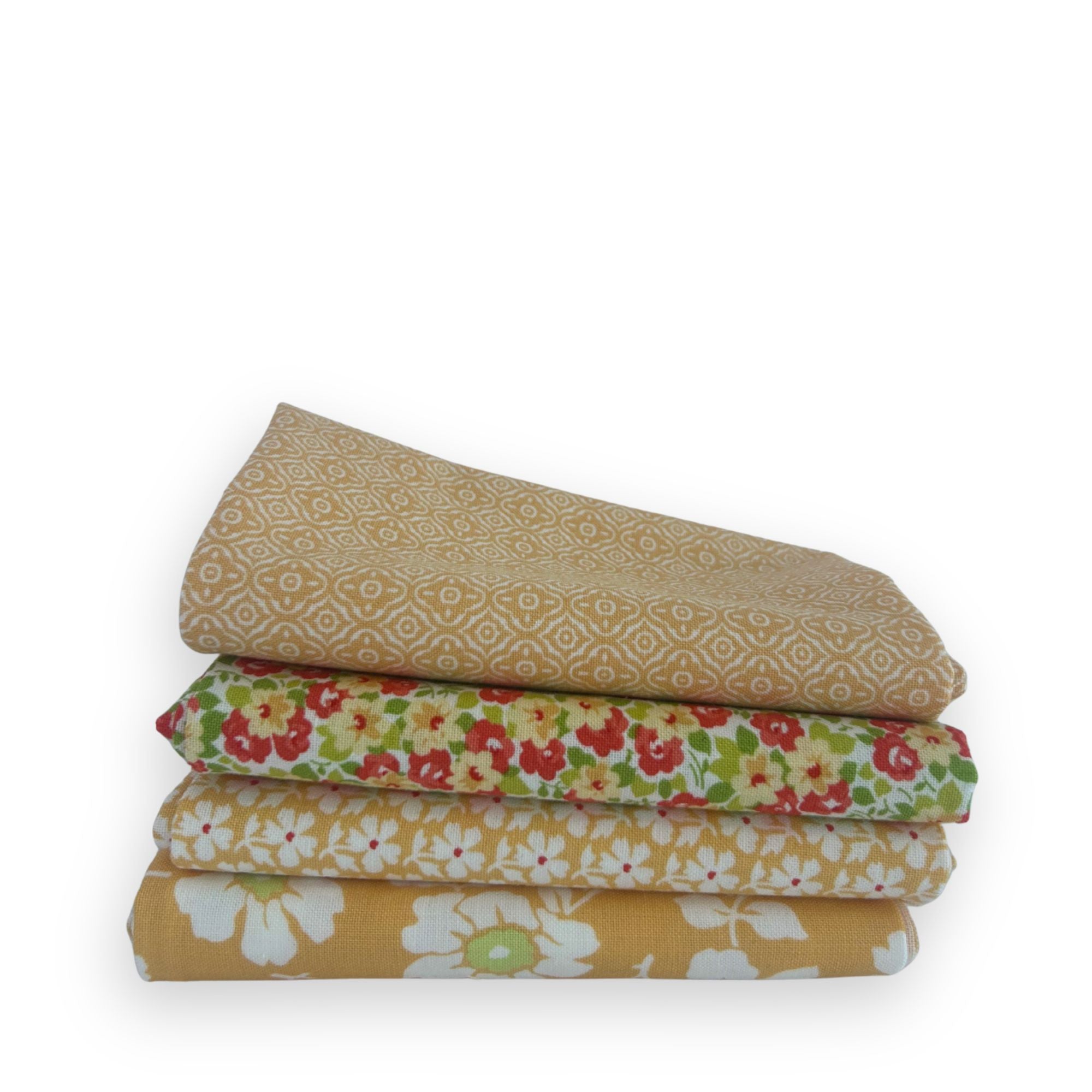 Custom Fat Quarter Bundle Yellow | Summers End by Fig Tree & Co for Moda Fabrics | 4 FQs | Curated Bundle