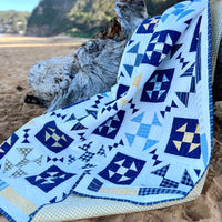 PRESALE Nocturne Custom Quilt Kit With Summer Solstice Wovens by Pieces to Treasure for Moda Fabrics | Quilt Size 61" x 81"