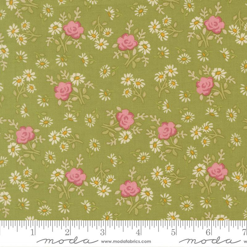 PRESALE My Secret Garden Rose Garden Grass Yardage by Stacy Iest Hsu for Moda Fabrics | 20985 18