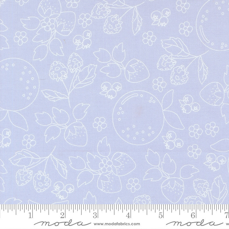 PRESALE Fruit Salad Fruit Sketch Light Blue Yardage by Corey Yoder for Moda Fabrics | 29241 22