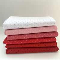 American Jane Pindots Custom Fat Quarter Bundle Valentines by American Jane for Riley Blake Designs | 6 FQs | Curated Bundle