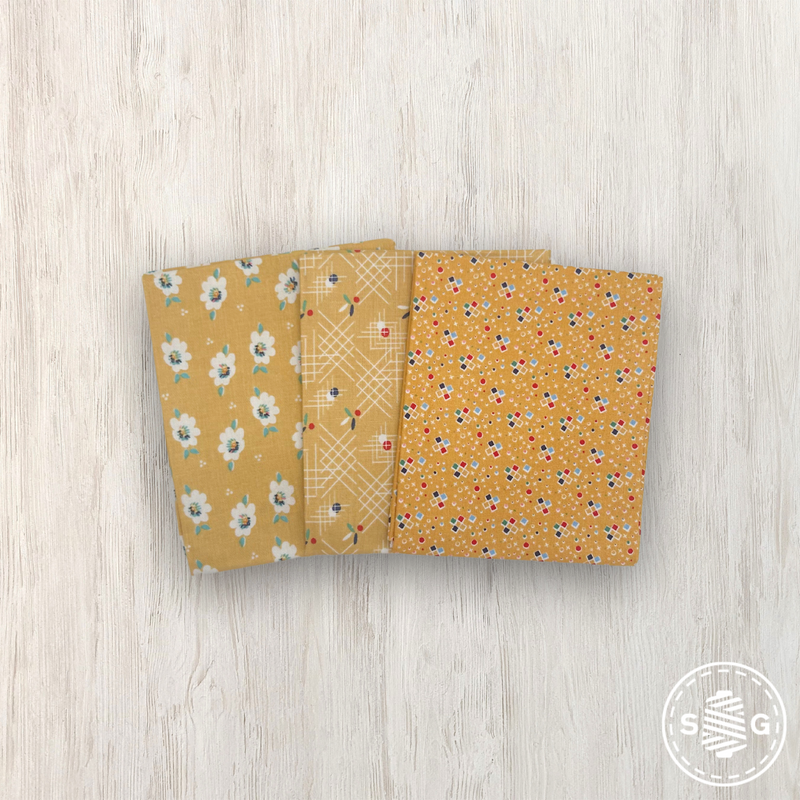 Always in Season Custom Fat Quarter Yellow Colorway Bundle by American Jane for Riley Blake Designs | Curated Bundle 3 FQs