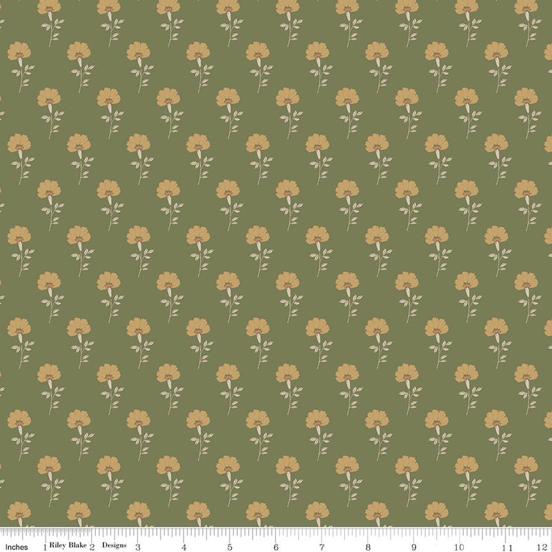 PRESALE Threads of Grace Flora Green Yardage by Kassidy Grace for Riley Blake Designs | C16821-GREEN