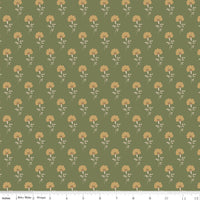 Threads of Grace Flora Green by Kassidy Grace for Riley Blake Designs | C16821-GREEN | 14" Remnant Fabric
