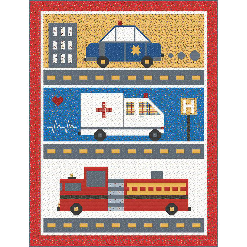 Save the Day Quilt Boxed Kit Featuring It Takes a Village by Jennifer Long of Sew a Story | KT-15460