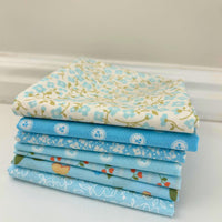 Dainty Meadow Custom Fat Quarter Blue Colorway Bundle by Heather Briggs of My Sew Quilty Life | Curated Bundle 7 FQs