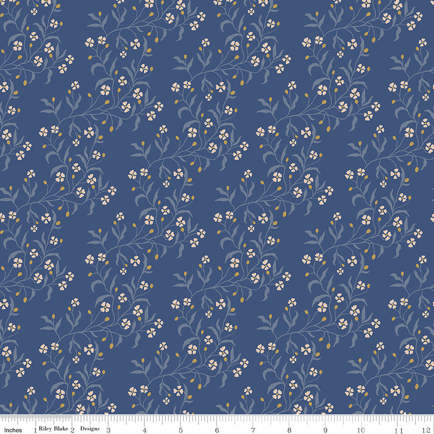 PRESALE Before the Bloom Astrid Denim Yardage Danelys Sidron for Riley Blake Designs | C18062-DENIM