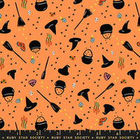 PRESALE Freaky Familiars Witchy Woman Pumpkin Yardage by Ruby Star Society | RS5195 12