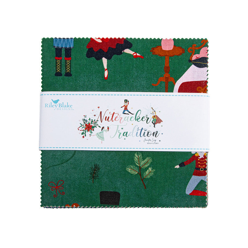 Nutcracker Tradition 5" Stacker by Jennifer Long for Riley Blake Designs | 42 Pcs | 5-17670-42