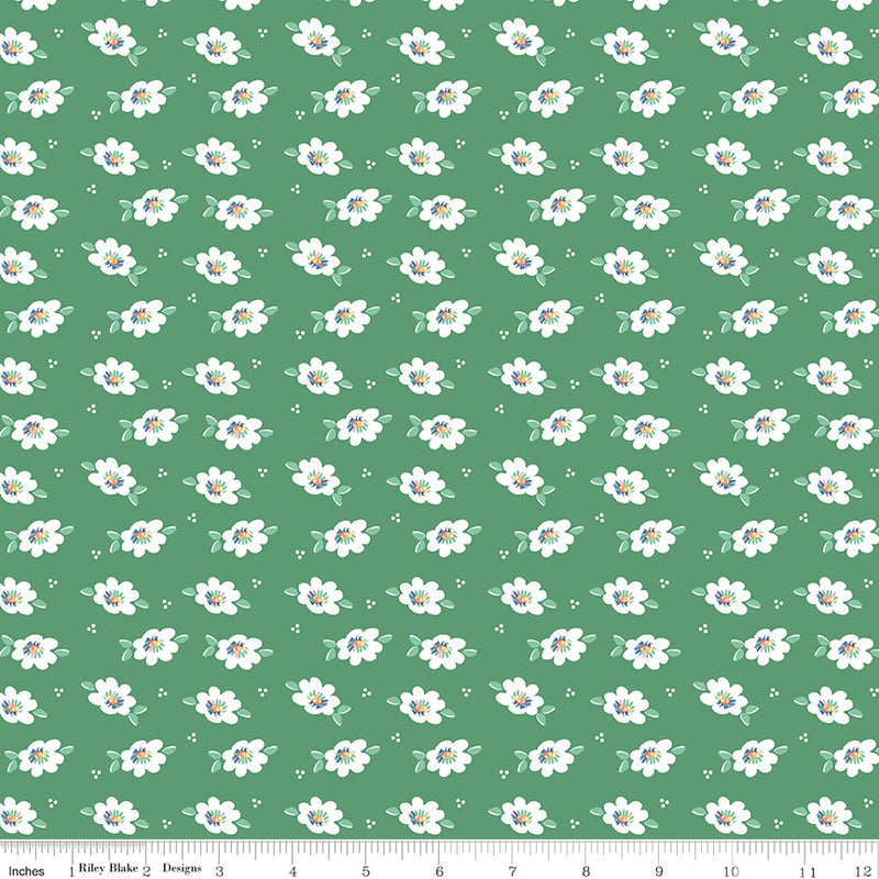 Always in Season Lazy Daisy Green Yardage by American Jane for Riley Blake Designs | C15107-GREEN