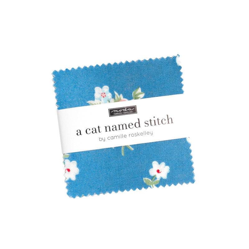 A Cat Named Stitch Mini Charm by Camille Roskelley for Moda Fabrics | 42 Pcs | 55340MC