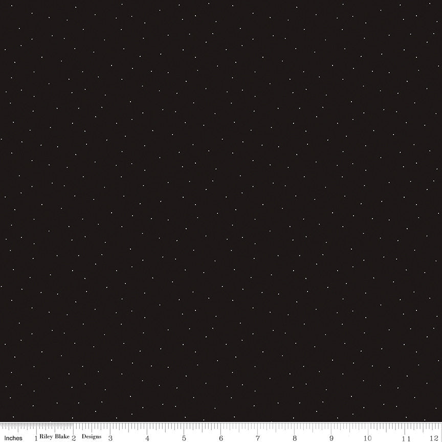 PRESALE Moonlit Trellis Speckles Black Yardage by My Mind's Eye for Riley Blake Designs | C18217-BLACK
