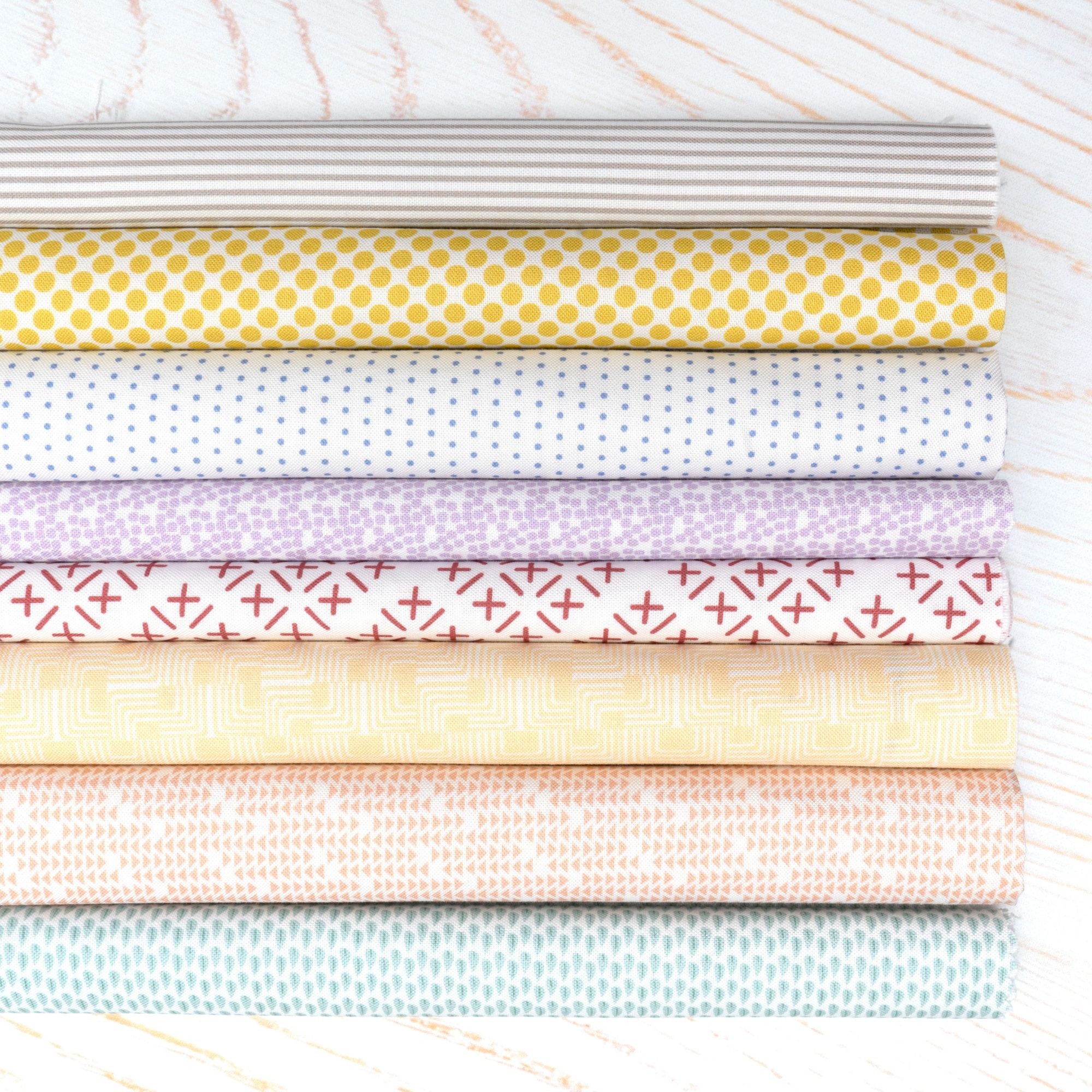 PRESALE Gathered Bon Bons Custom Fat Quarter Bundle by Jen Kingwell | 8 Fat Quarters | Curated Bundle