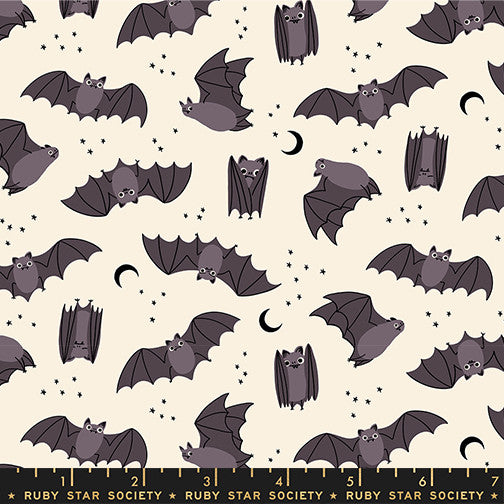 PRESALE Freaky Familiars Fat Bats Natural Yardage by Ruby Star Society | RS5194 11
