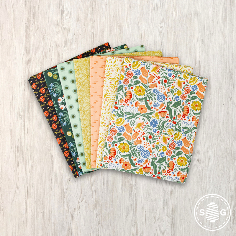 Wanderlust Custom Fat Quarter Apricot Bundle by Danelys Sidron for Riley Blake Designs | Curated Bundle 7 FQs