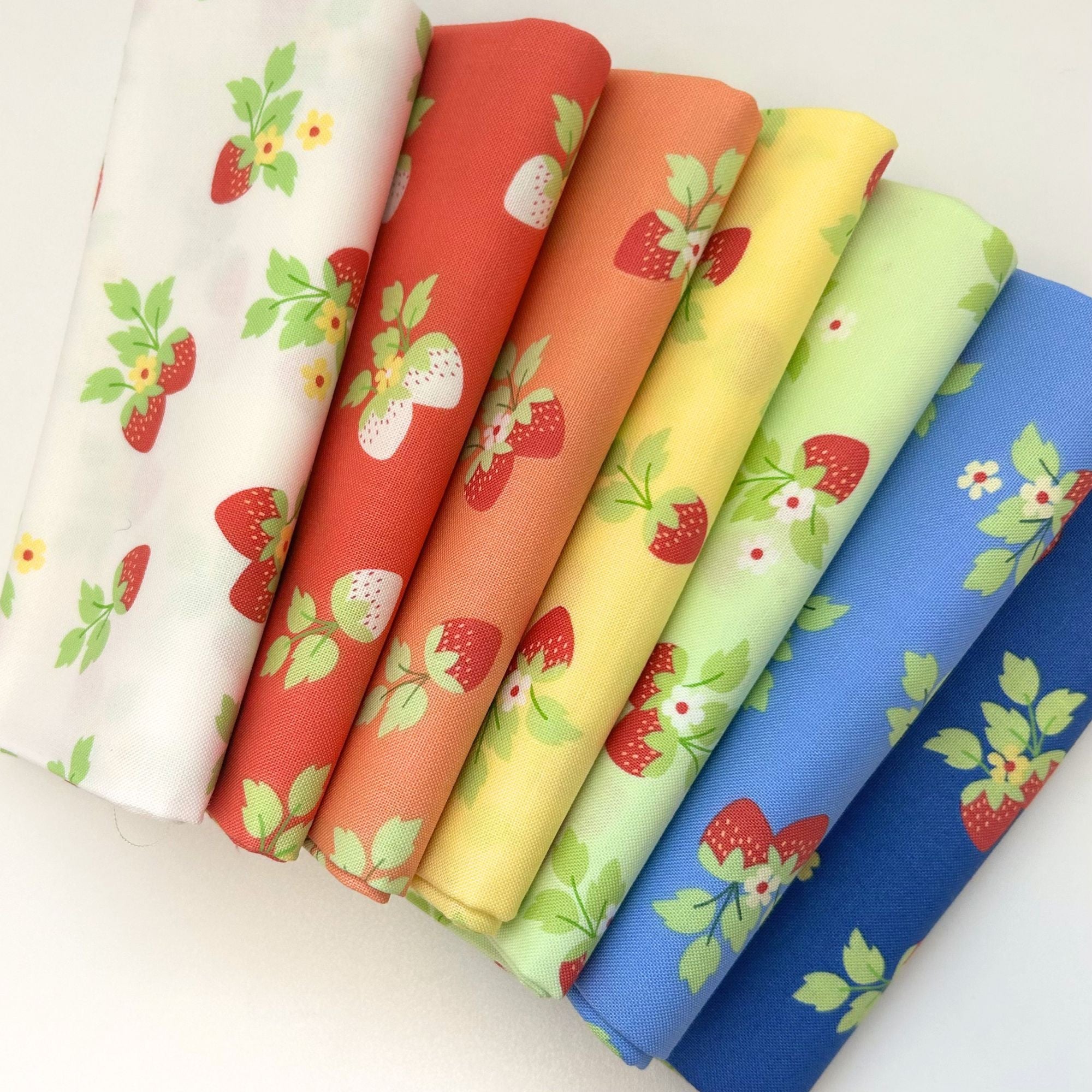 Fruit Salad Custom Half Yard Bundle Strawberries by Corey Yoder for Moda Fabrics | 7 Half Yard Cuts | Curated Bundle