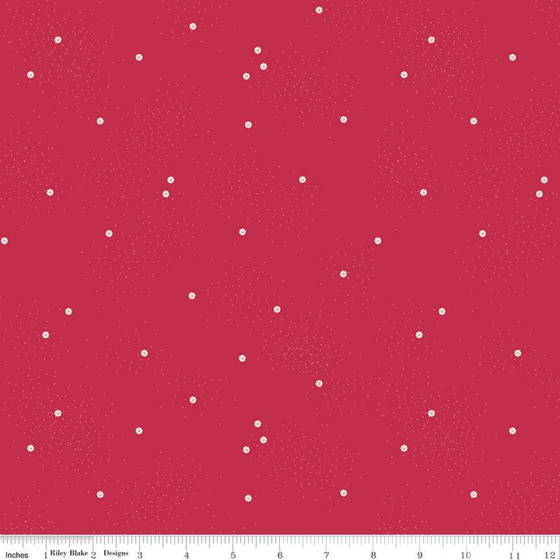 Sale! Dainty Daisy Jazzberry Yardage by Beverly McCullough for Riley Blake Designs | C665 JAZZBERRY | Basic Blender Quilting Cotton