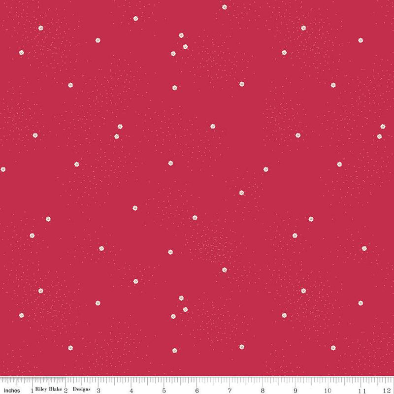 Dainty Daisy Jazzberry Yardage by Beverly McCullough for Riley Blake Designs | C665 JAZZBERRY | Basic Blender Quilting Cotton