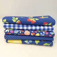 Fruit Salad Custom Fat Quarter Bundle Cobalt Blue by Corey Yoder for Moda Fabrics | 5 FQs | Curated Bundle