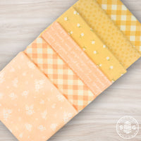 Pastel Prairie Custom Fat Quarter Bundle Sunshine Peach by My Sew Quilty Life for Moda Fabrics  | Curated Bundle | 6 Fat Quarters