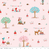 Whimsical Woodland Main Pink Yardage by Tasha Noel for Riley Blake Designs | C17640-PINK
