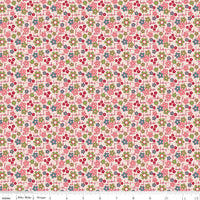 PRESALE Farmers Daughter Daisy Coral Yardage by Lori Holt of Bee in My Bonnet | C17161-CORAL