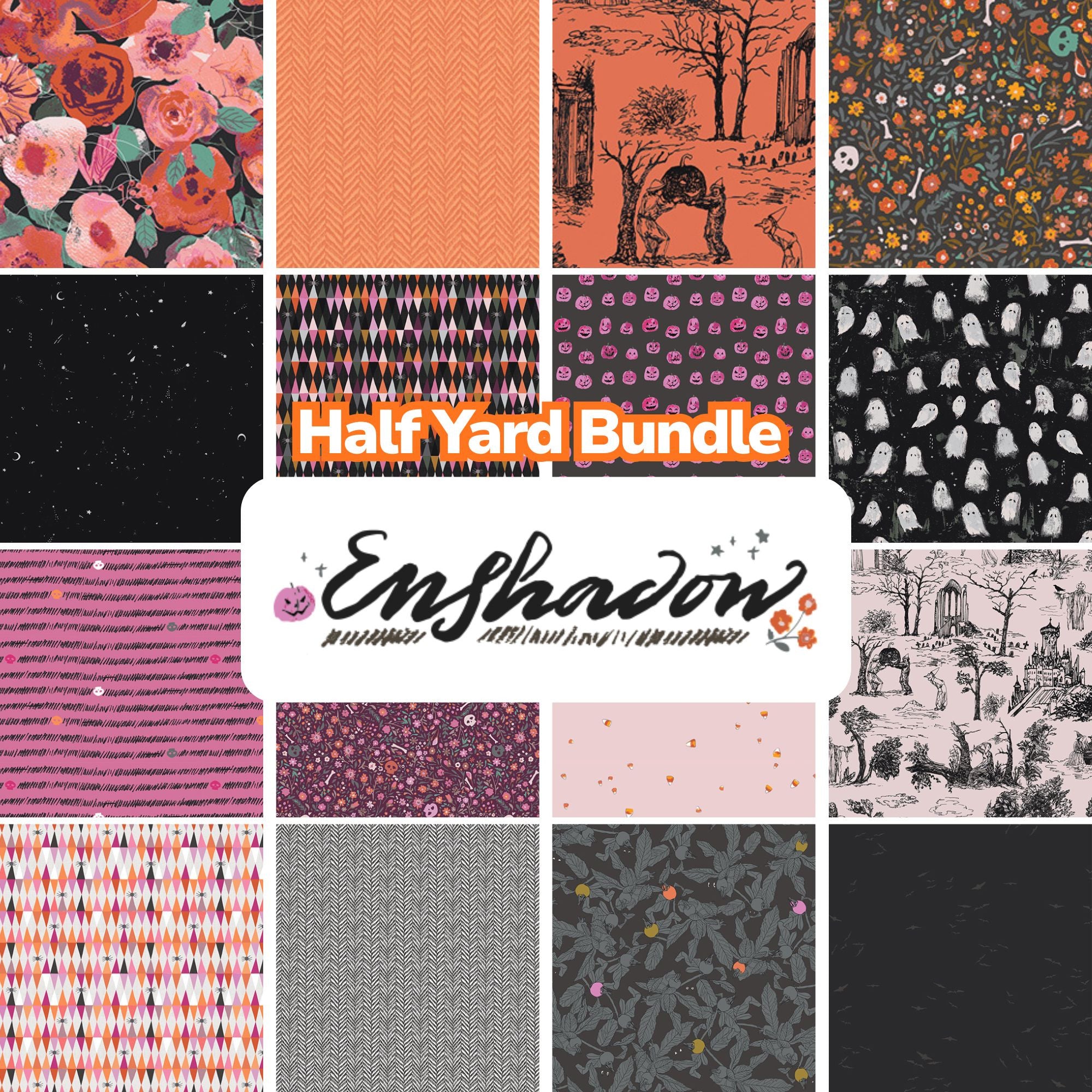 Enshadow Half Yard Bundle by Katarina Roccella for Art Gallery Fabrics | 16 Half Yards | Curated Bundle