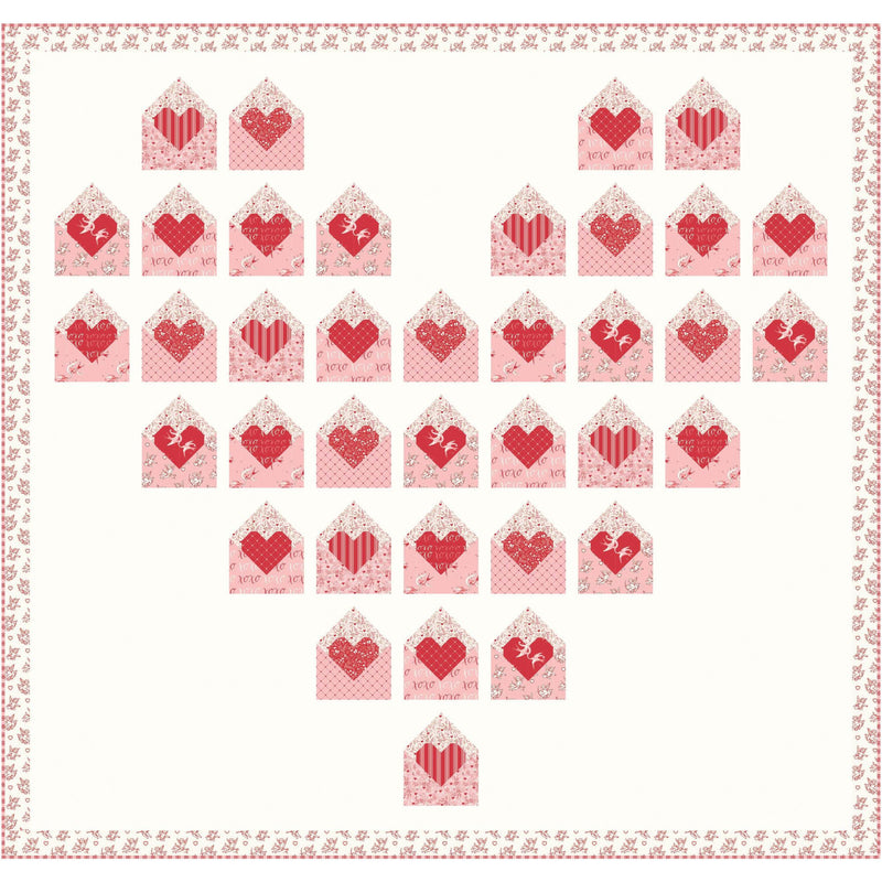 PRESALE Pen Pals Quilt Kit With Letters to Cupid by My Mind's Eye for Riley Blake Designs | 70" x 66 1/2"