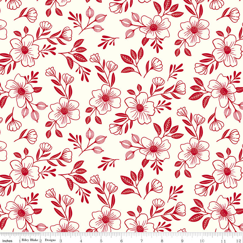 PRESALE Radiant Ruby Main Cloud Yardage by Dani Mogstad for Riley Blake Designs | C17260-CLOUD