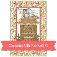 Gingerbread Mills Panel Custom Quilt Kit With Gingerbread by J. Wecker Frisch | Quilt Size 37 1/2" x 57 1/2" | FREE PATTERN