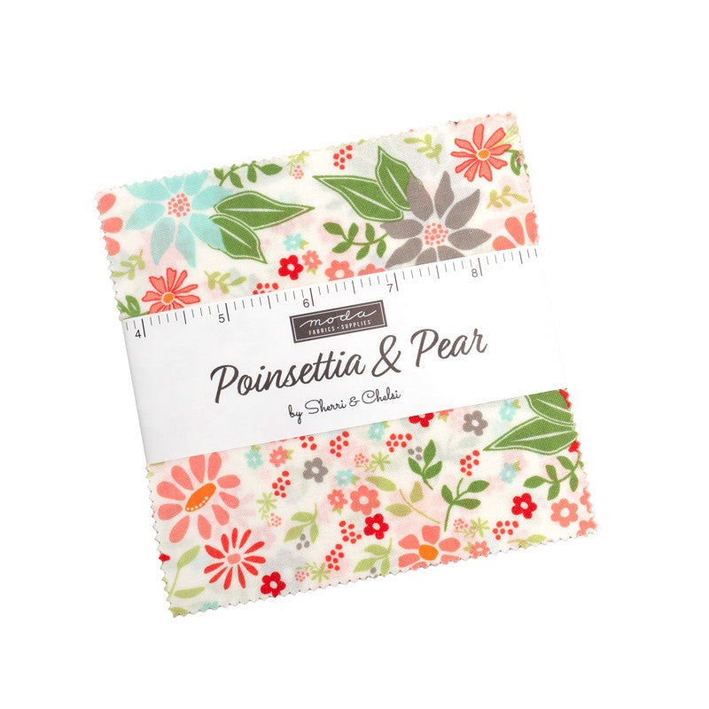 PRESALE Poinsettia and Pear Charm Pack 5" by Sherri & Chelsi for Moda Fabrics | 42 Pcs | 37710PP