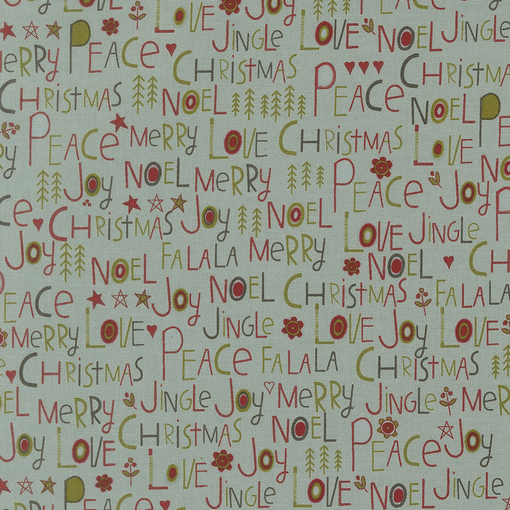 PRESALE Chilly Peace Love Joy Storm Yardage by Sweetwater for Moda Fabrics | 55710 15
