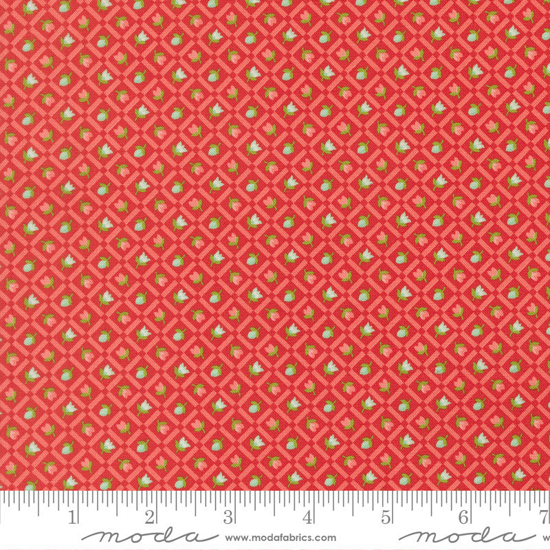 PRESALE Bloomsberry Check Red Yardage by Camille Roskelley for Moda Fabrics | 55358 18
