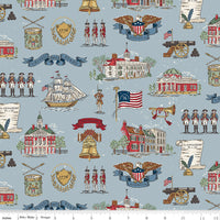 PRESALE Independence Main Blue Yardage by the RBD Designers for Riley Blake Designs | C17330-BLUE
