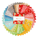 Home Town Holiday 5" Stacker Lori Holt 5" x 5" Fabric Squares Home Town Holiday Charm Pack | SKU 5-14900-42