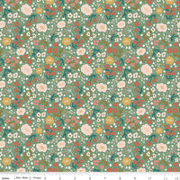 PRESALE Ivy Reese Flower Green Yardage by Deena Rutter for Riley Blake Designs | C16601-GREEN