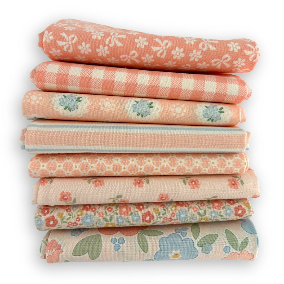 Fat Quarter Bundle Pink Pastel | Handmade Sweetness by Heather Briggs of My Sew Quilty Life | 8 Fat Quarters | Curated Bundle