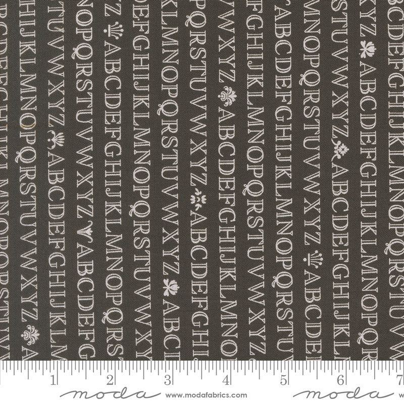 Agatha Road Alphabet Midnight Yardage by Fig Tree & Co for Moda Fabrics | 35411 15