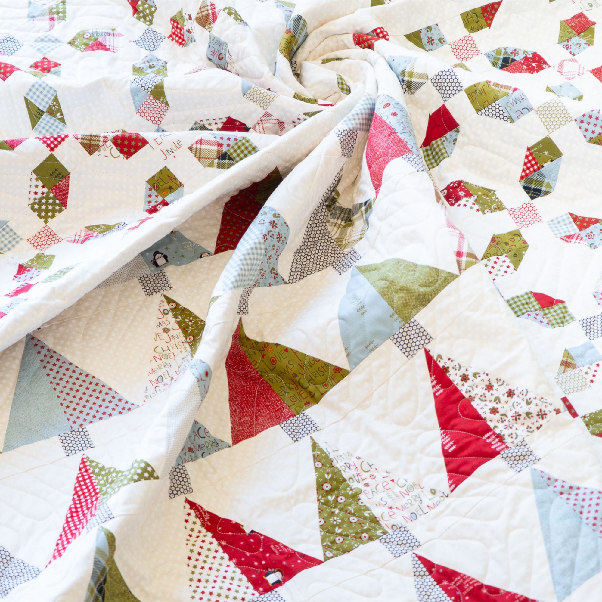 PRESALE Frost & Flurries Custom Quilt Kit With Chilly by Sweetwater for Moda Fabrics | Quilt Size 62” x 74”
