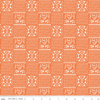 Happy Fall Days Vintage Squares Orange Yardage by Kelsey Carlson for Riley Blake Design | C16343-ORANGE