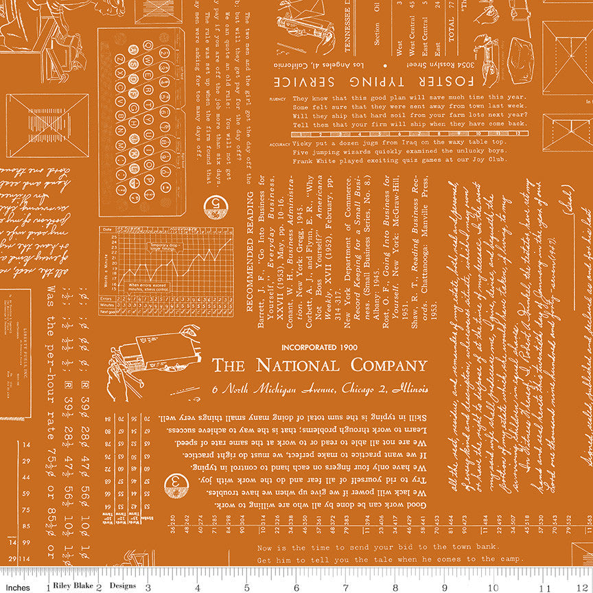 TYPE/ography Amber Yardage by Lori Holt of Bee in My Bonnet for Riley Blake Designs | C16850-AMBER