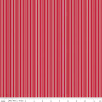 Merry Little Christmas Red Stripes Yardage by My Mind's Eye for Riley Blake Designs |C14847 RED