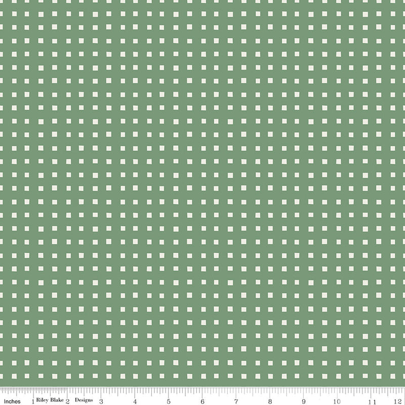 PRESALE Ivy Reese Simple Gingham Green Yardage by Deena Rutter for Riley Blake Designs | C16604-GREEN
