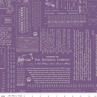 TYPE/ography Plum Yardage by Lori Holt of Bee in My Bonnet for Riley Blake Designs | C16850-PLUM