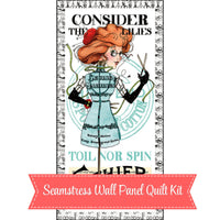 PRESALE Seamstress Wall Panel Quilt Kit | She Who Sews–The Maker by J. Wecker Frisch | Quilt Size 28 1/2" x 58 1/2" | FREE PATTERN