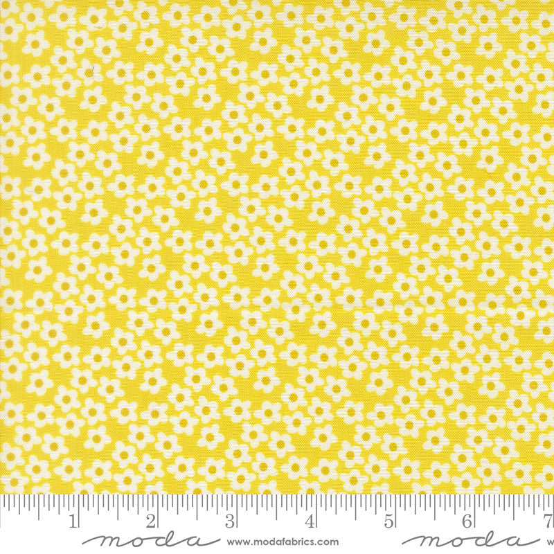 PRESALE Popcorn Popcorn Flowers Chartreuse Yardage by Elizabeth Hartman for Moda Fabrics | 51282 24