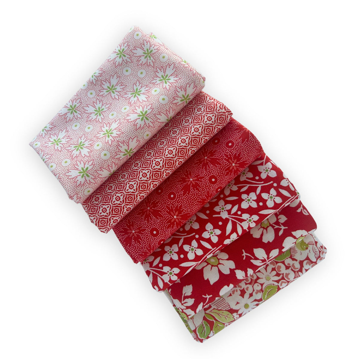 Custom Fat Quarter Bundle Red | Summers End by Fig Tree & Co for Moda Fabrics | 6 FQs | Curated Bundle