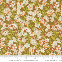 PRESALE Butternut and Sage Fields of Flowers Olive Yardage by Fig Tree & Co for Moda Fabrics | 35442 14